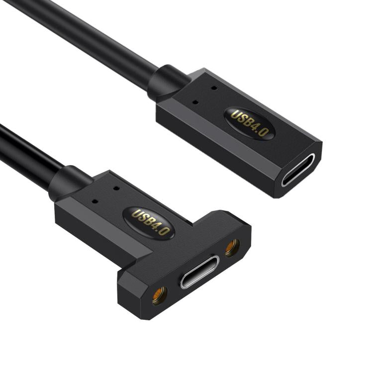 Cavo di estensione per pannello fisso con vite ad orecchio USB4 tipo C femmina a tipo C femmina, 0.3m, 0.6m, 1m, 1.8m Cavo di estensione per pannello fisso con vite ad orecchio USB4 tipo C femmina a tipo C femmina, 0.3m, 0.6m, 1m, 1.8m